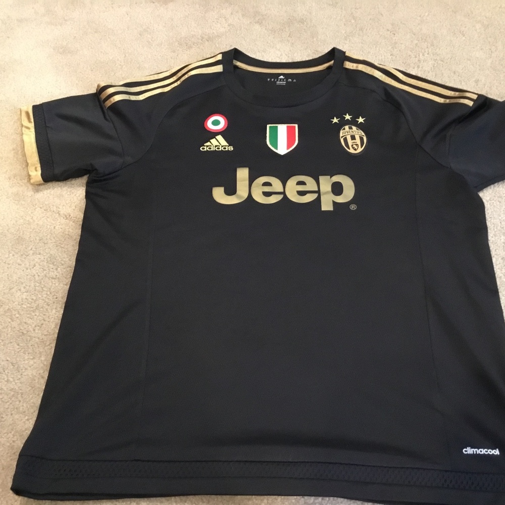 Juventus Football Club XL Away Black Gold Adidas VGC